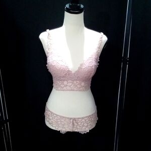 Myoursa ladies pink lace bra and panties set New With Packaging